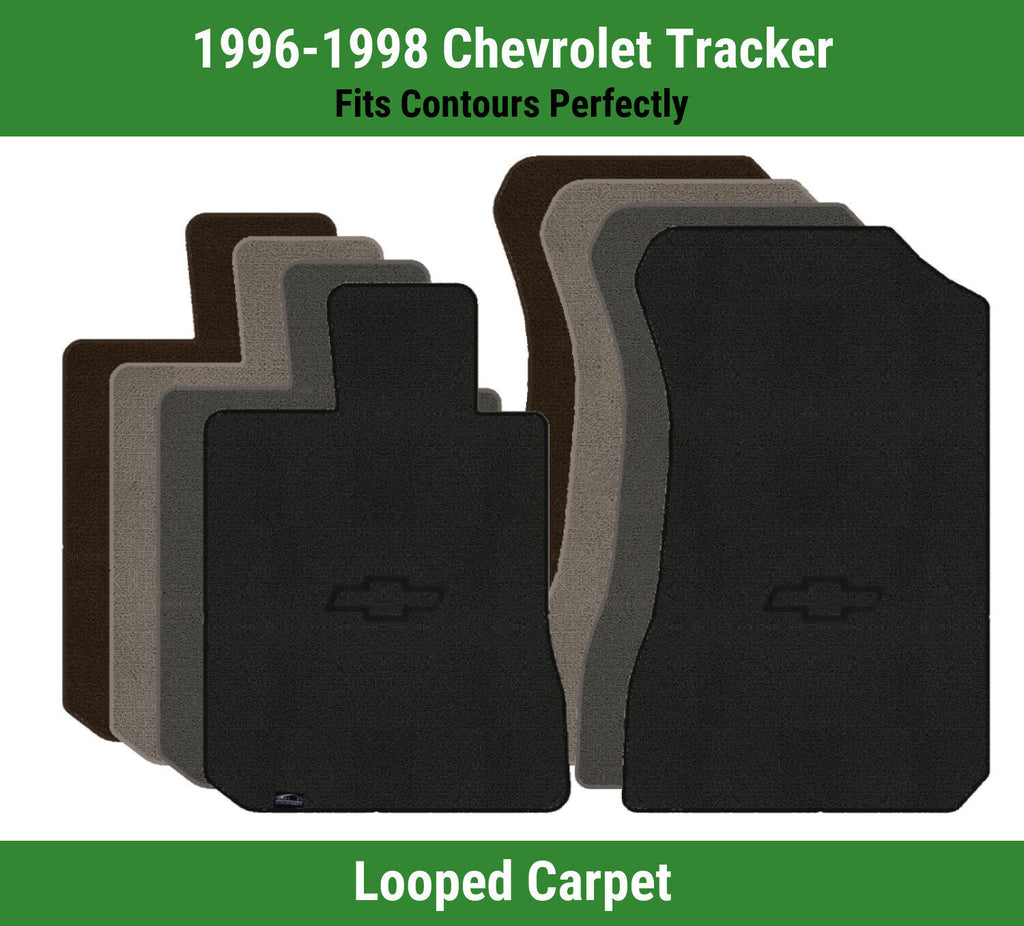 Lloyd Loop Front Mats for '96-98 Tracker W/Black Outline Chevy Bowtie