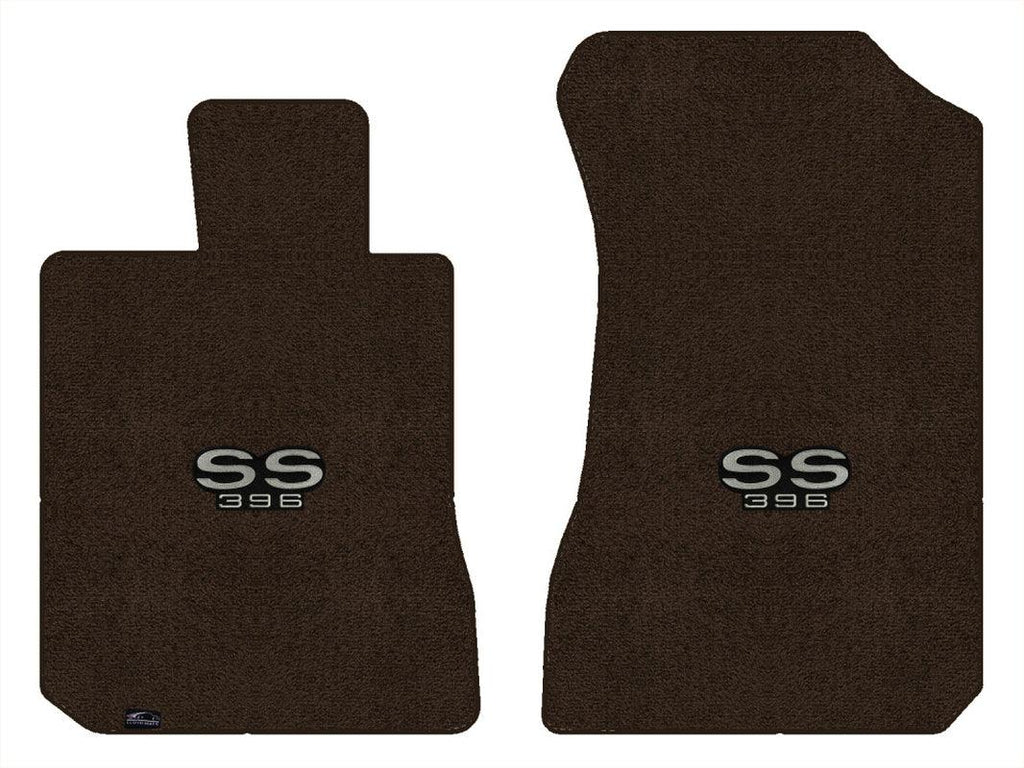 Lloyd Ultimat Front Mats for '72-76 Chevy Bel Air W/Silver on Black SS 396