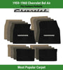 Lloyd Ultimat Front & Rear Mats for '59-60 Chevy Bel Air W/Black on Silver Chevy