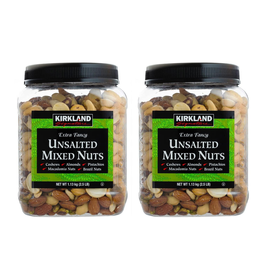 2 Packs Kirkland Signature Extra Fancy Unsalted Mixed Nuts 2.5 LB Each Pack - dealwake