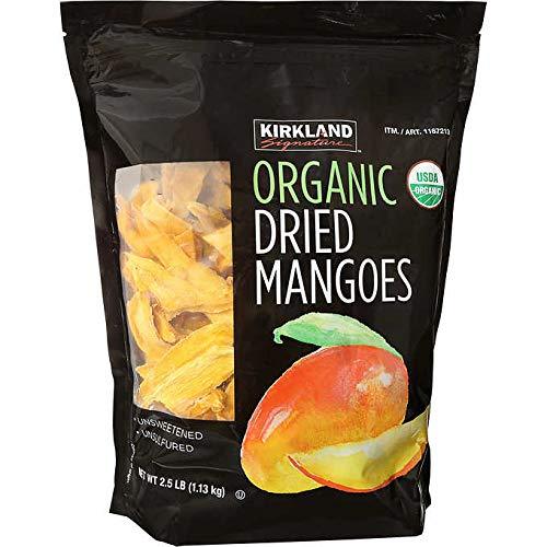 2 Packs Kirkland Signature Organic Dried Mangoes 40 OZ Each Pack, Total 5 Lbs - dealwake