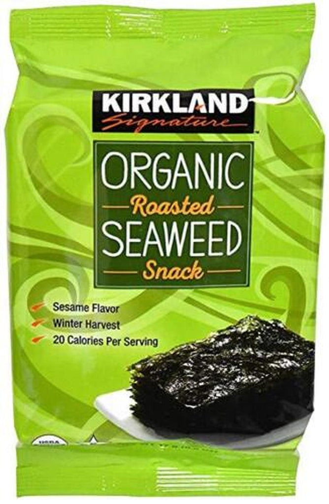 2 Packs Kirkland Signature Organic Roasted Seaweed Snack 10*0.6 OZ Each = 20 Ct