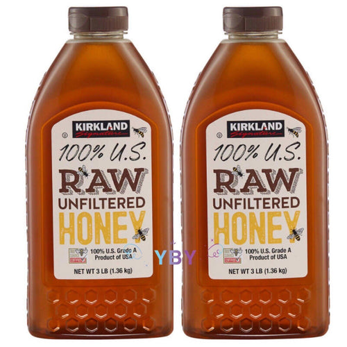 2 Packs Kirkland Signature Raw & Unfiltered Honey 48 Oz Each