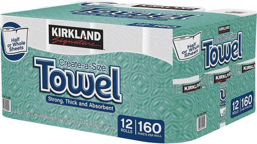 2-Ply, 160 Sheets per Roll, Signature Create-A-Size Paper Towels (6)