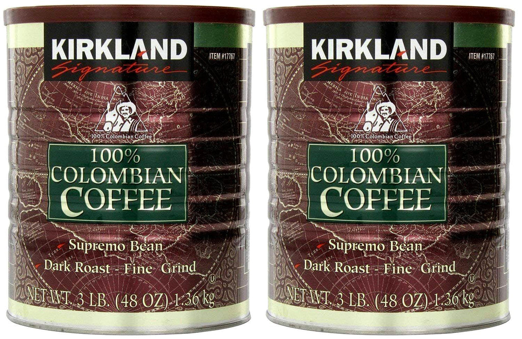 2 X Kirkland Signature 100% Colombian Coffee Ground 3 LB Ea 6 LB Total