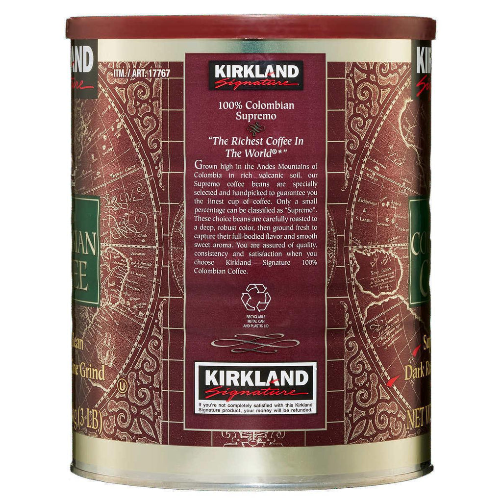 2 X Kirkland Signature 100% Colombian Coffee Ground 3 LB Ea 6 LB Total