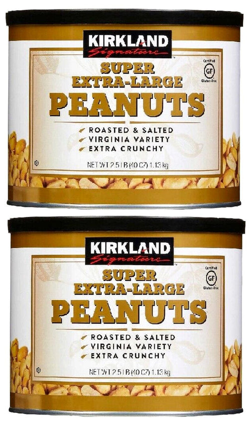 2 X Kirkland Signature Super Extra-Large Peanuts, 2.5 Lbs 40 Oz Ea so GOOD!