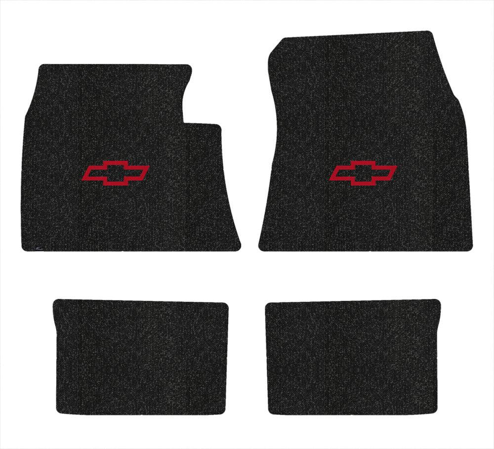 Lloyd Berber Front & Rear Mats for '59-60 Bel Air W/Red Chevy Outline Bowtie