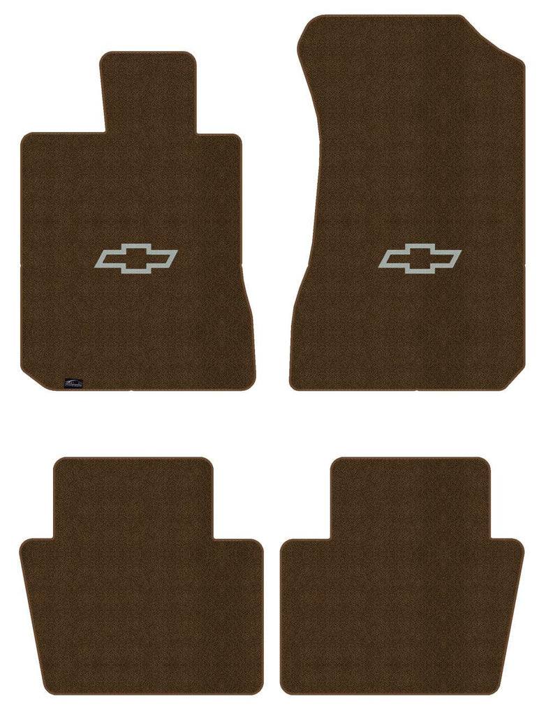 Lloyd Luxe Front & Rear Mats for '06-07 Malibu W/Silver Outline Chevy Bowtie
