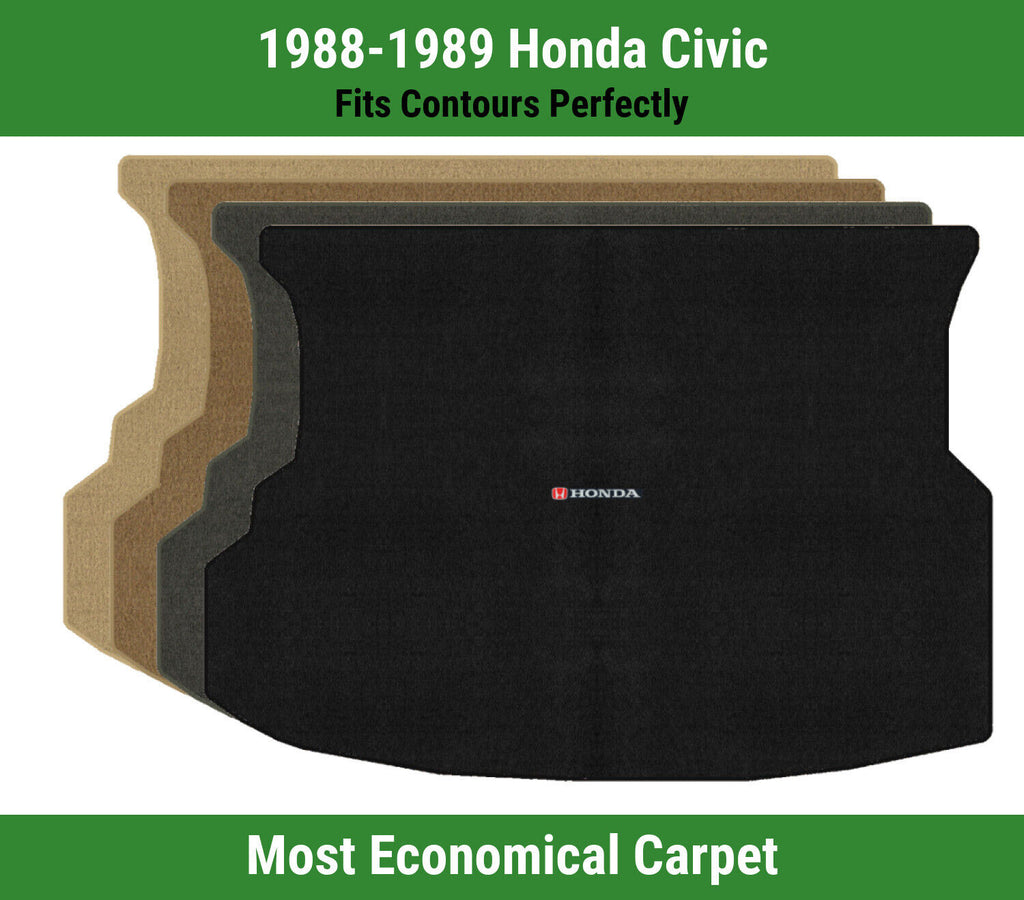 Lloyd Velourtex Trunk Mat for '88-89 Civic W/Red & Black Honda H & Word Combo