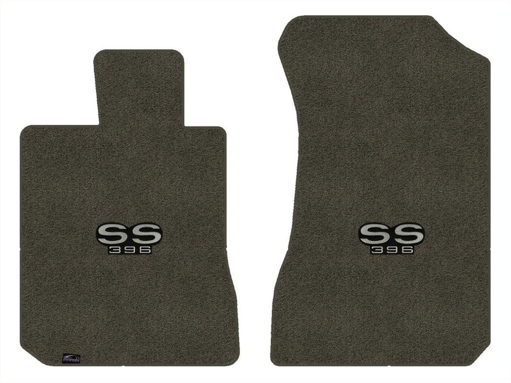 Lloyd Ultimat Front Mats for '72-76 Chevy Bel Air W/Silver on Black SS 396