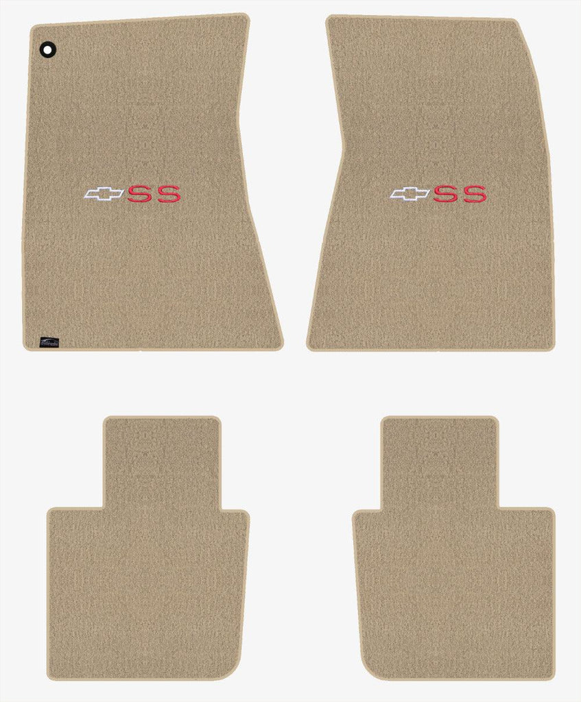 Lloyd Velourtex Front & Rear Mats for '68-69 Malibu W/White/Red SS with Bowtie