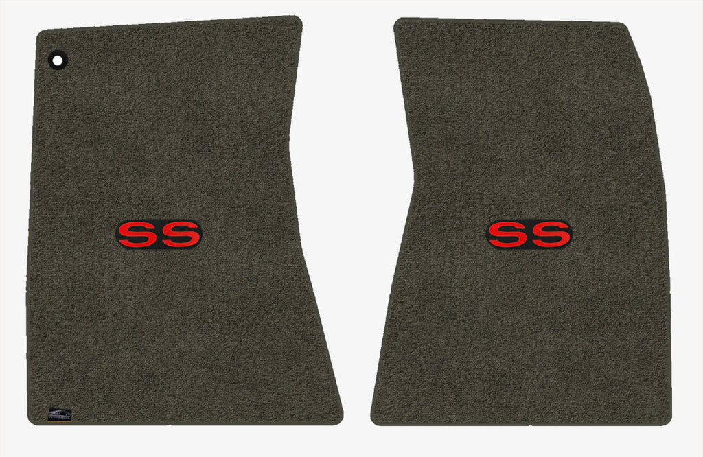 Lloyd Ultimat Front Carpet Mats for '68-69 Chevy Malibu W/Red on Black SS Logo