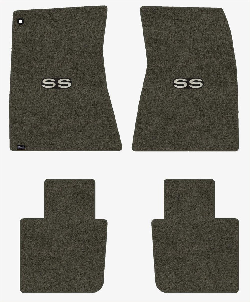 Lloyd Ultimat Front & Rear Mats for '68-69 Chevy Malibu W/Silver on Black SS