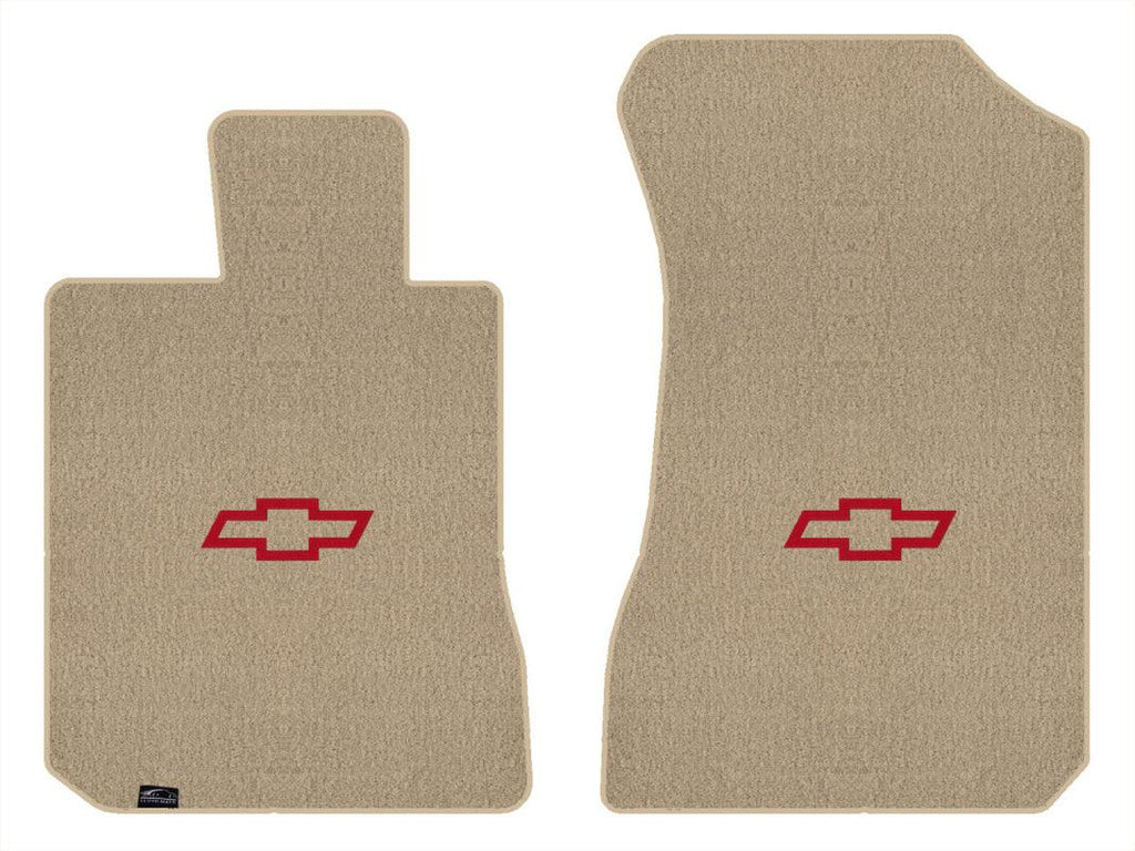 Lloyd Velourtex Front Mats for '72-76 Chevy Bel Air W/Red Chevy Outline Bowtie