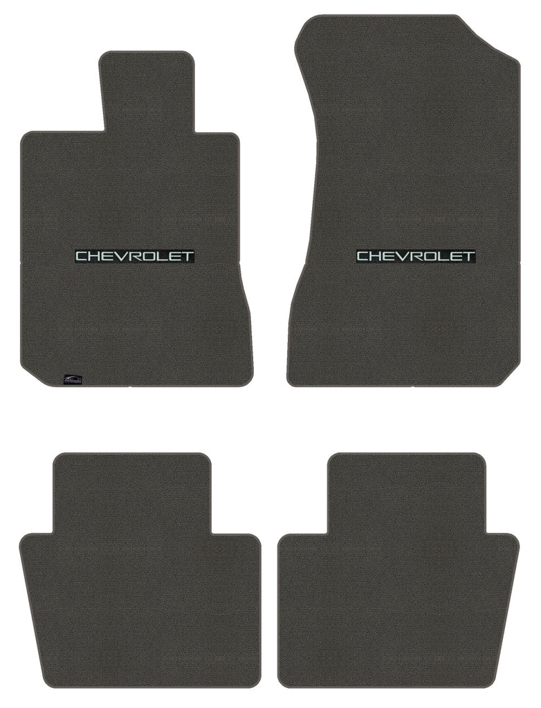 Lloyd Loop Front & Rear Mats for '99-04 Tracker W/Chevy Silver on Black