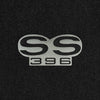 Lloyd Ultimat Front Mats for '72-76 Chevy Bel Air W/Black on Silver SS 396