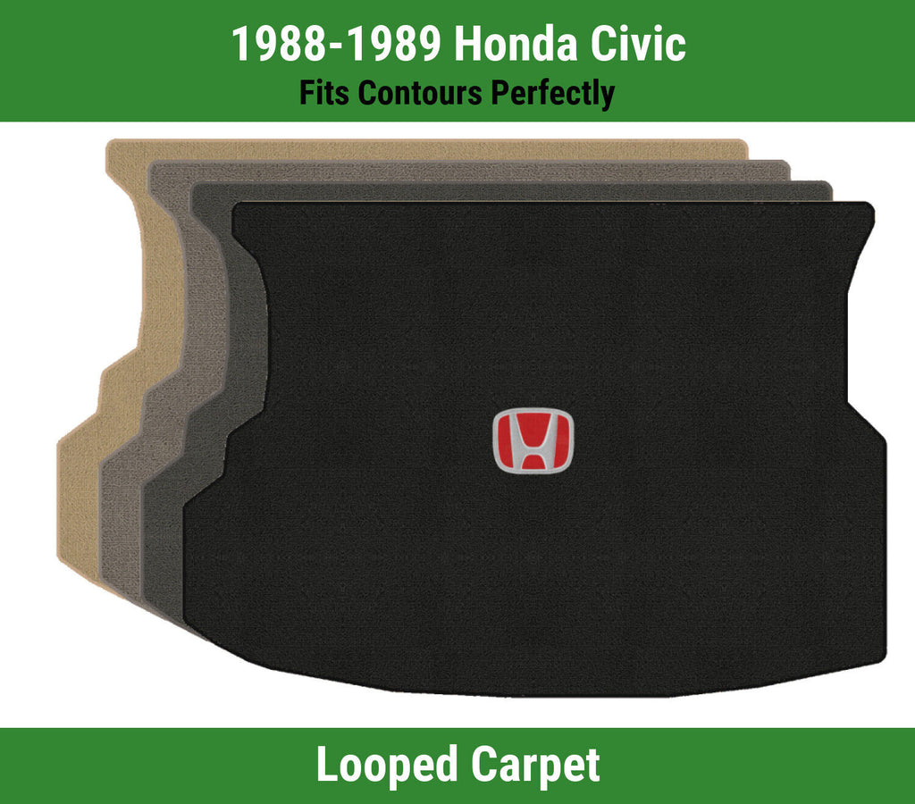 Lloyd Classic Loop Trunk Mat for '88-89 Honda Civic W/Red on Black Honda H