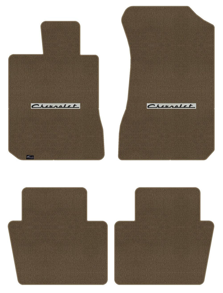 Lloyd Velourtex Front & Rear Mats for '58 Chevy Bel Air W/Black on Silver Chevy