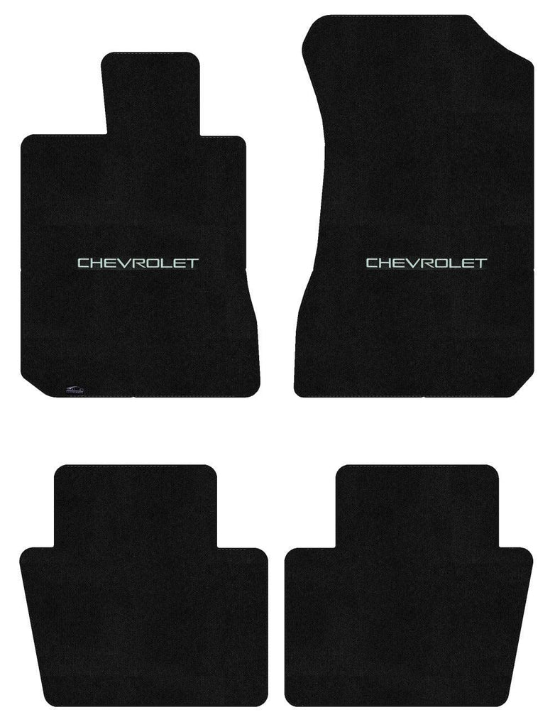 Lloyd Ultimat Front & Rear Mats for '90-94 Chevy Lumina W/Chevy Silver on Black