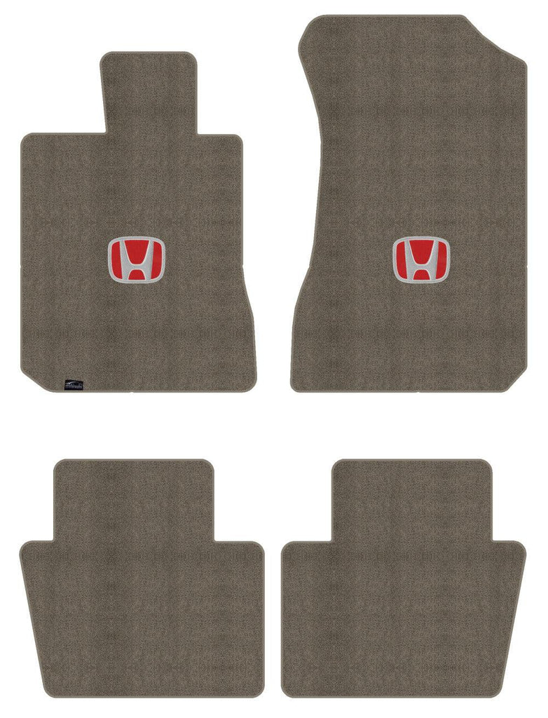 Lloyd Luxe Front & Rear Mats for '16-20 Honda Civic W/Red on Black Honda H