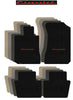 Lloyd Velourtex Front & Rear Mats for '72-76 Chevy Bel Air W/Red on Black Chevy
