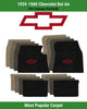 Lloyd Ultimat Front & Rear Mats for '59-60 Bel Air W/Red Chevy Outline Bowtie