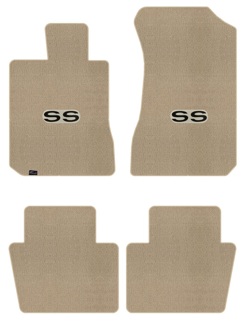 Lloyd Velourtex Front & Rear Mats for '69-71 Chevy Impala W/Black on Silver SS