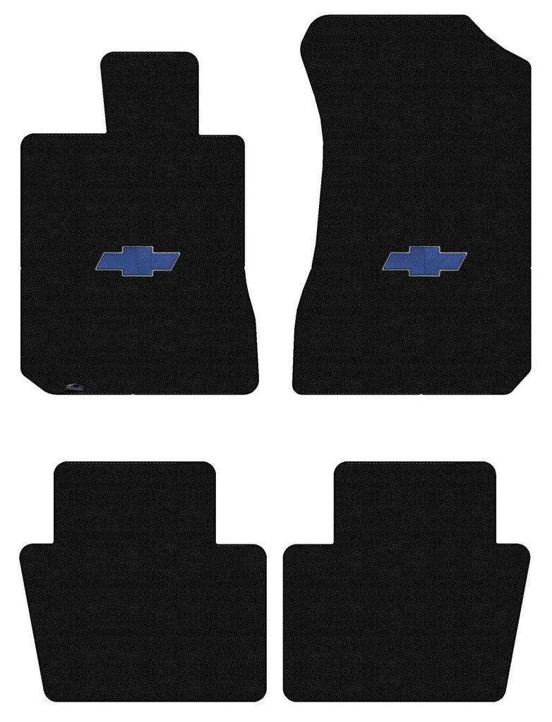 Lloyd Luxe Front & Rear Carpet Mats for '06-07 Chevy Malibu W/Blue Chevy Bowtie