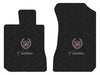 Lloyd Luxe Front Mats for '80-85 Fleetwood W/Cadillac Crest 2 Silver on Black