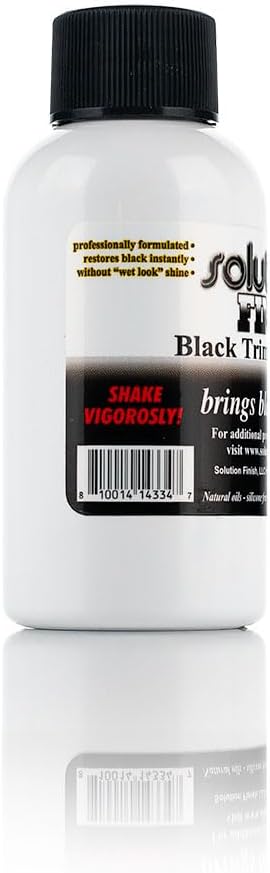 Black Plastic & Vinyl Trim Restorer - Use for Car and Truck Detailing, No Wet Look, Instantly Revives Color to Trim, Bumpers, Mud Flaps, Etc., Black (12 oz)