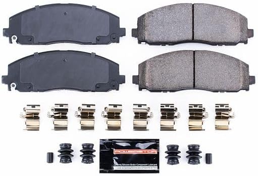 Power Stop 17-1589 Front Z17 Ceramic Brake Pads with Hardware For Chrysler Pacifica Town & Country Voyager Dodge Grand Caravan Journey Jeep Wrangler Gladiator VW Routan [Vehicle Specific -Check Model]