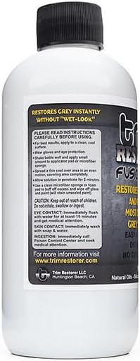 Black Plastic & Vinyl Trim Restorer - Use for Car and Truck Detailing, No Wet Look, Instantly Revives Color to Trim, Bumpers, Mud Flaps, Etc., Black (12 oz)