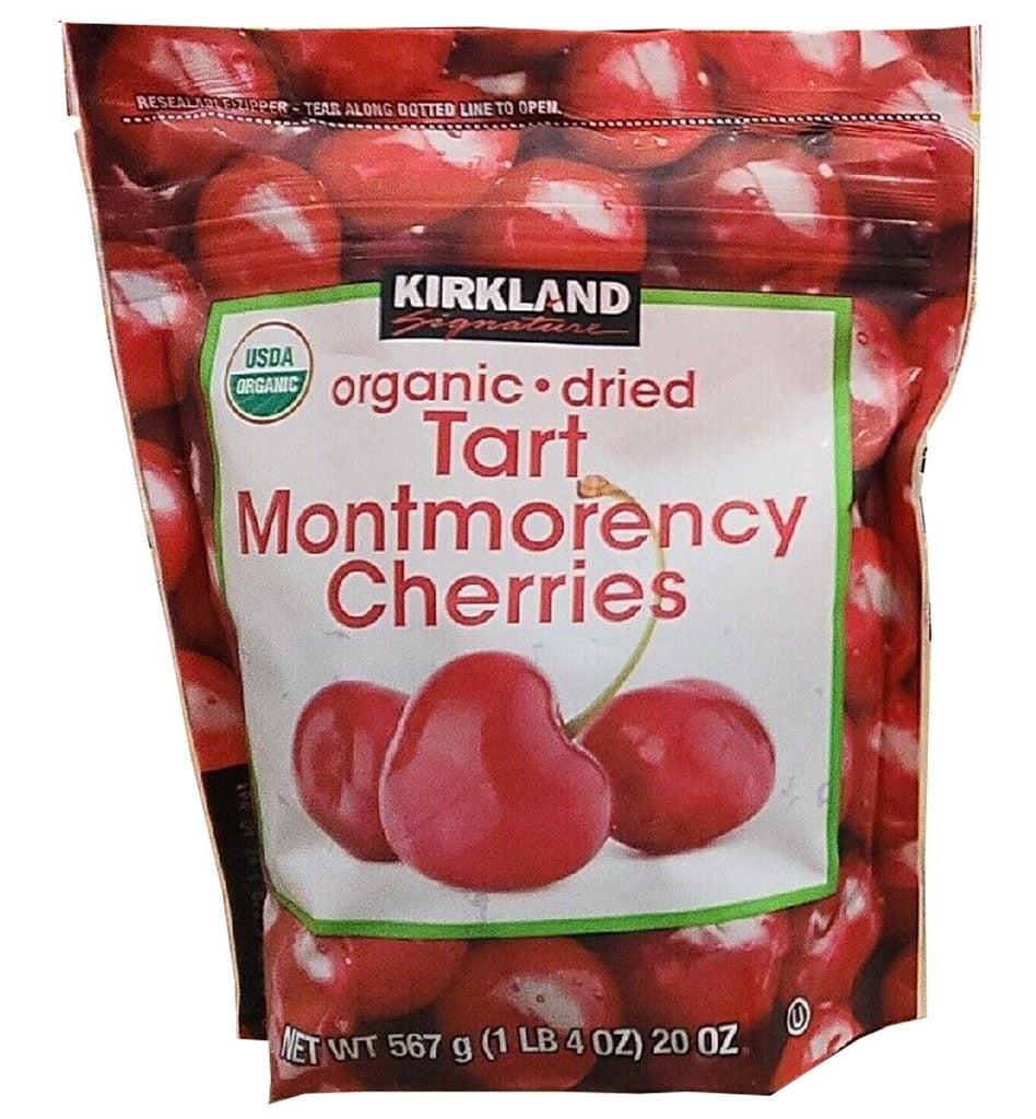 2 Packs Kirkland Signature Organic Dried Tart Montmorency Cherries. 20Oz Each