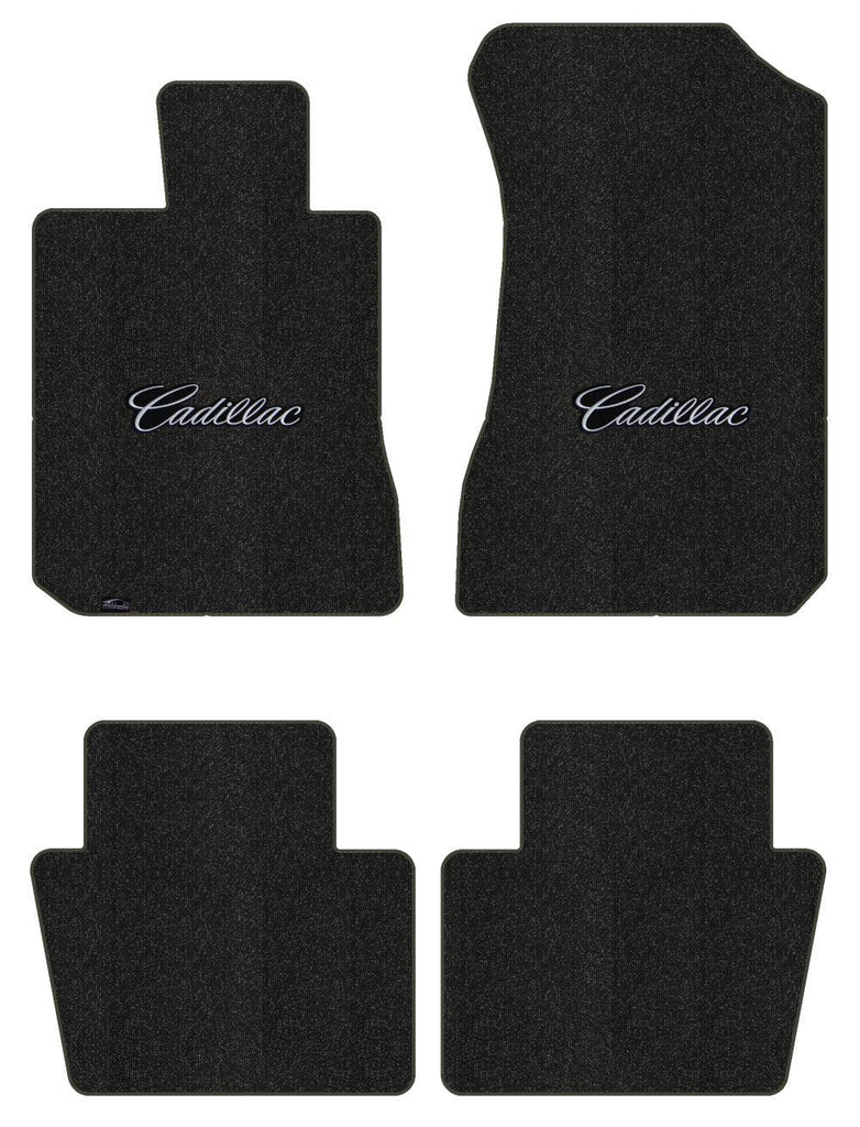 Lloyd Berber Front & Rear Mats for '71-73 Calais W/Silver on Black Cadillac