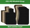Lloyd Luxe Front Row Carpet Mats for 2000-2002 Mitsubishi Mirage
