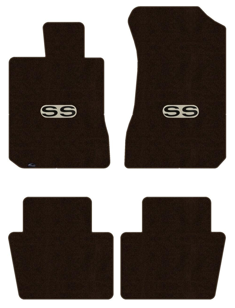 Lloyd Velourtex Front & Rear Mats for '69-71 Chevy Impala W/Black on Silver SS