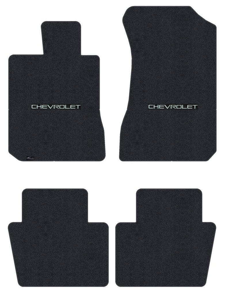 Lloyd Ultimat Front & Rear Mats for '90-94 Chevy Lumina W/Chevy Silver on Black