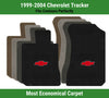 Lloyd Velourtex Front Carpet Mats for '99-04 Chevy Tracker W/Red Chevy Bowtie 1