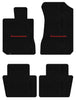 Lloyd Velourtex Front & Rear Mats for '58 Chevy Biscayne W/Red on Black Chevy