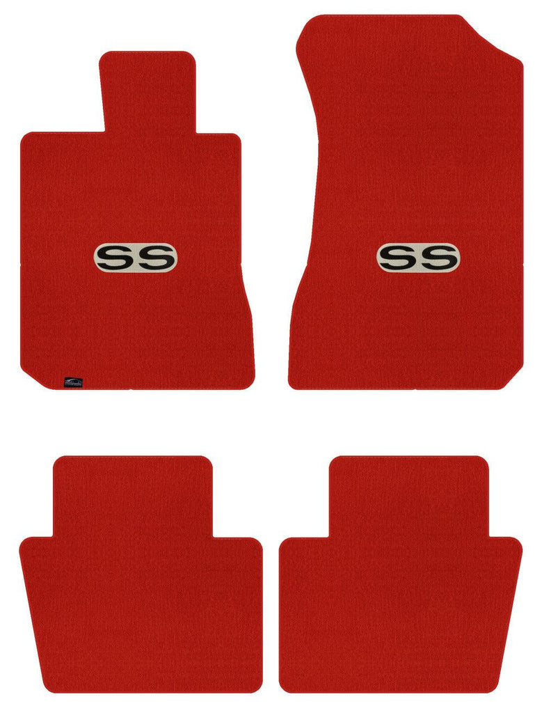 Lloyd Velourtex Front & Rear Mats for '69-71 Chevy Impala W/Black on Silver SS