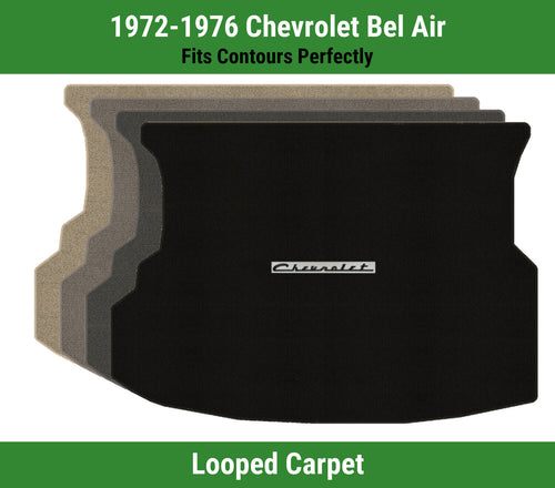 Lloyd Classic Loop Trunk Mat for '72-76 Chevy Bel Air W/Black on Silver Chevy