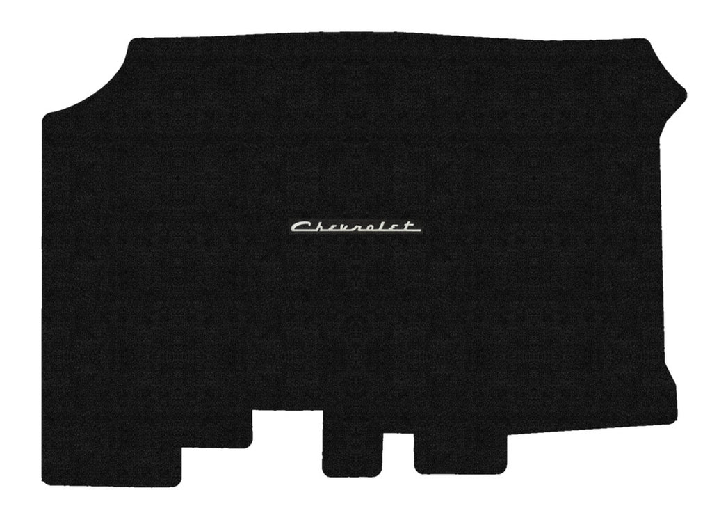 Lloyd Luxe Trunk Carpet Mat for '58 Chevy Impala W/Silver on Black Chevy Logo