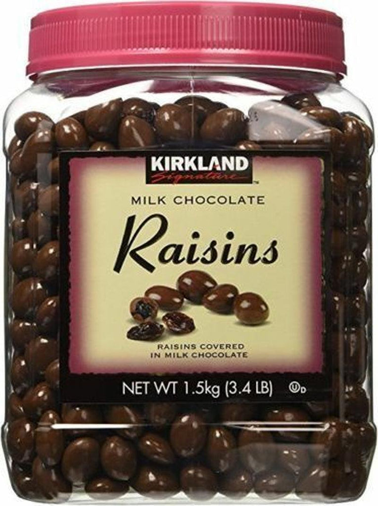 2 Packs Kirkland Signature Milk Chocolate Covered Raisins 3.4 Lb