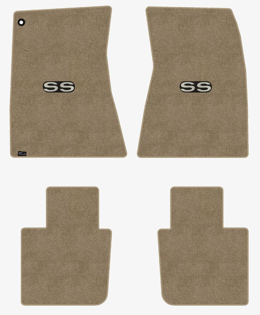 Lloyd Ultimat Front & Rear Mats for '68-69 Chevy Malibu W/Silver on Black SS