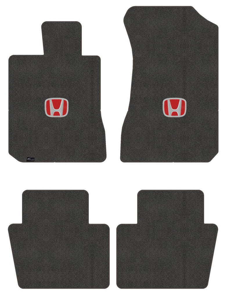 Lloyd Ultimat Front & Rear Mats for '80-81 Honda Accord W/Red on Black Honda H