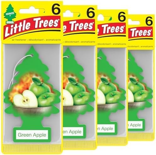 LITTLE TREES Air Fresheners Car Air Freshener. Hanging Tree Provides Long Lasting Scent for Auto or Home. Black Ice, 24 Air Fresheners