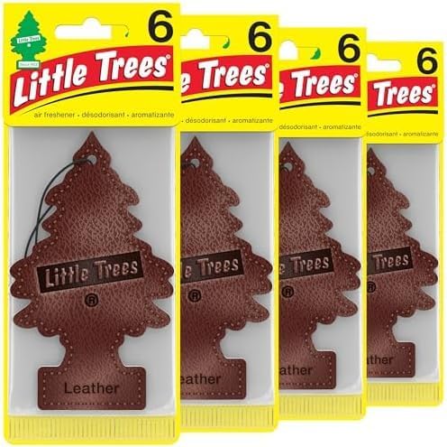 LITTLE TREES Air Fresheners Car Air Freshener. Hanging Tree Provides Long Lasting Scent for Auto or Home. Black Ice, 24 Air Fresheners