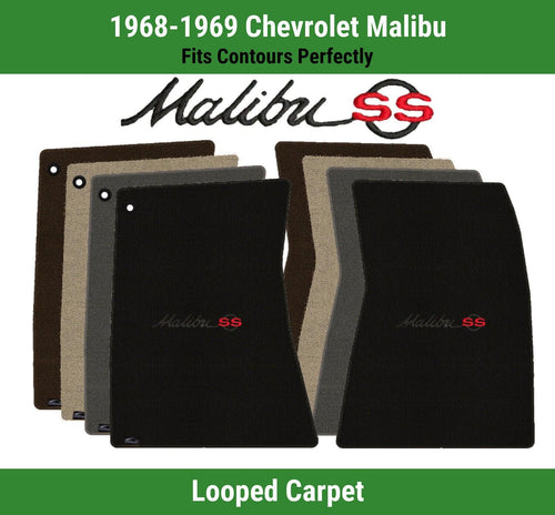 Lloyd Classic Loop Front Mats for '68-69 Chevy Malibu W/Black/Red Malibu SS