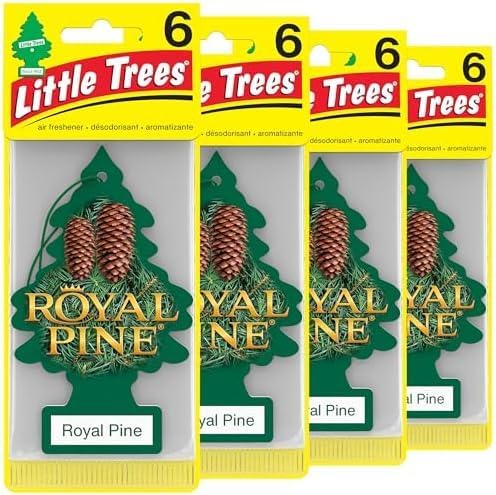 LITTLE TREES Air Fresheners Car Air Freshener. Hanging Tree Provides Long Lasting Scent for Auto or Home. Black Ice, 24 Air Fresheners